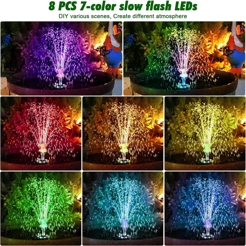 10W Rechargeable Solar Fountain Pump with Remote Control