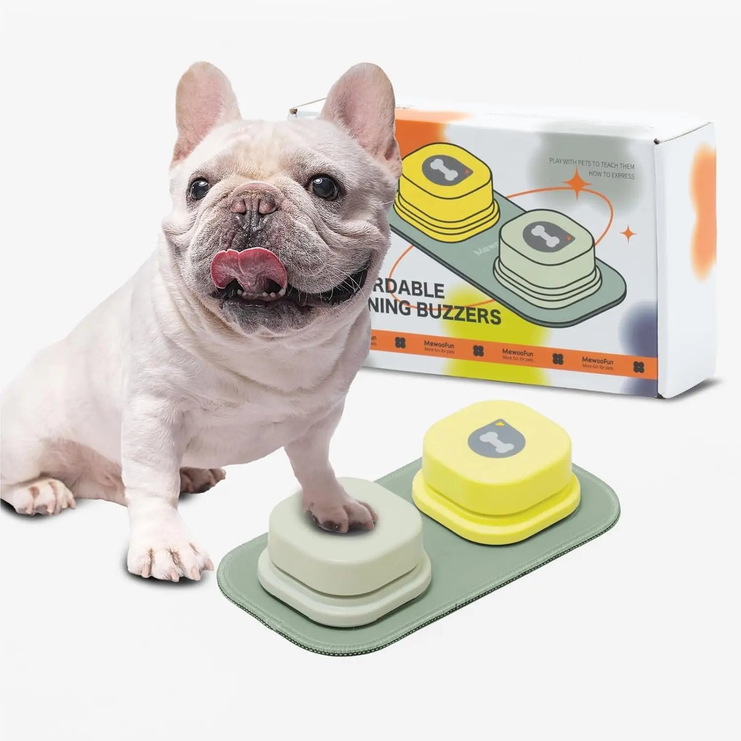 Mewoofun Dog Buttons Rubber Mat Recordable Dog Talking