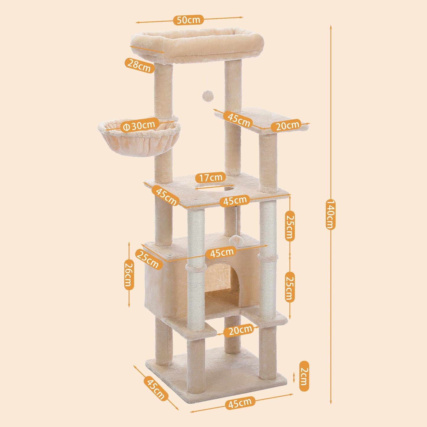 Cat Climbing Frame Scratching Post Tree