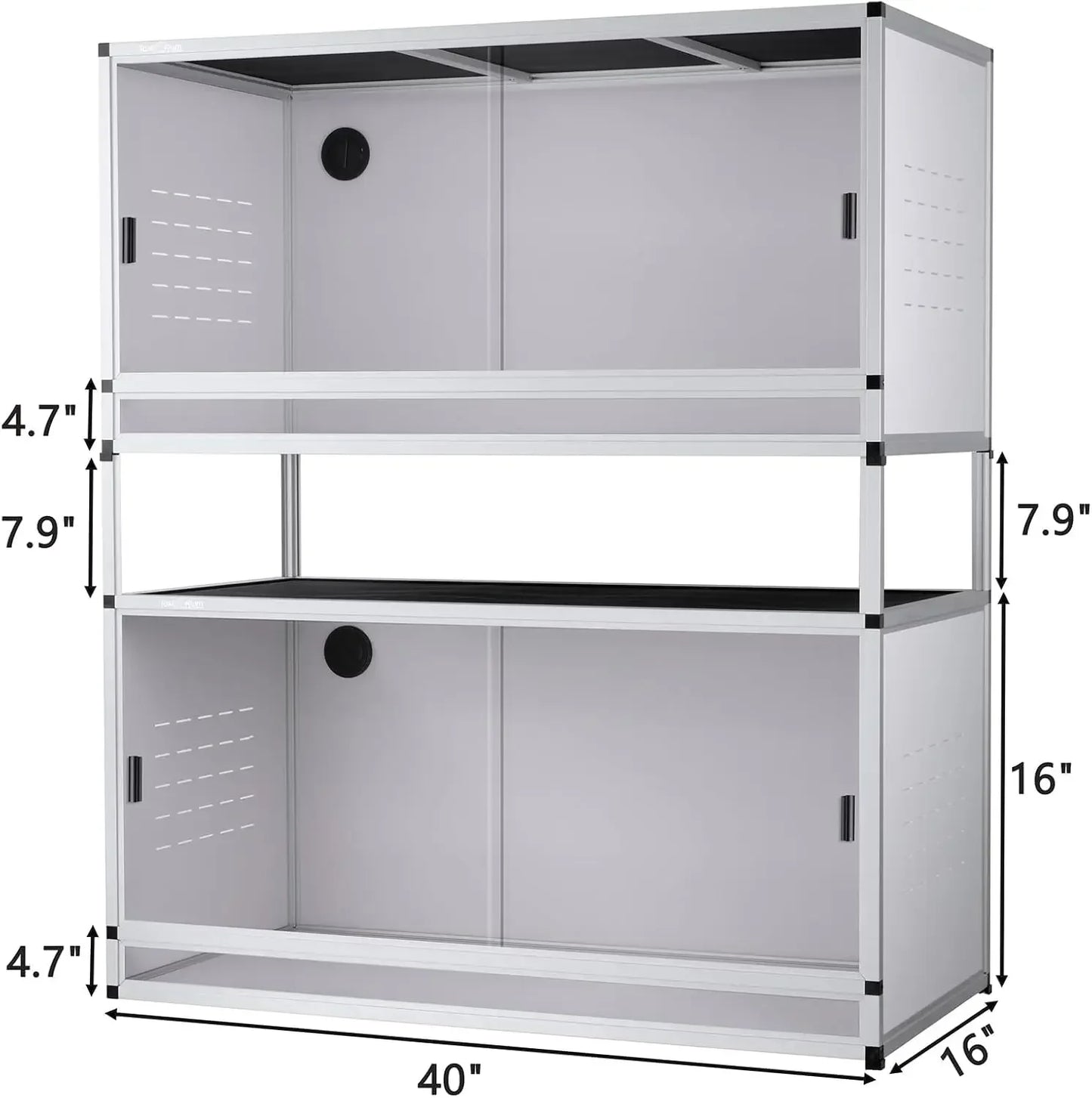 PVC Reptile Enclosure 40x16x16'' Large Reptile Terrarium Habitat