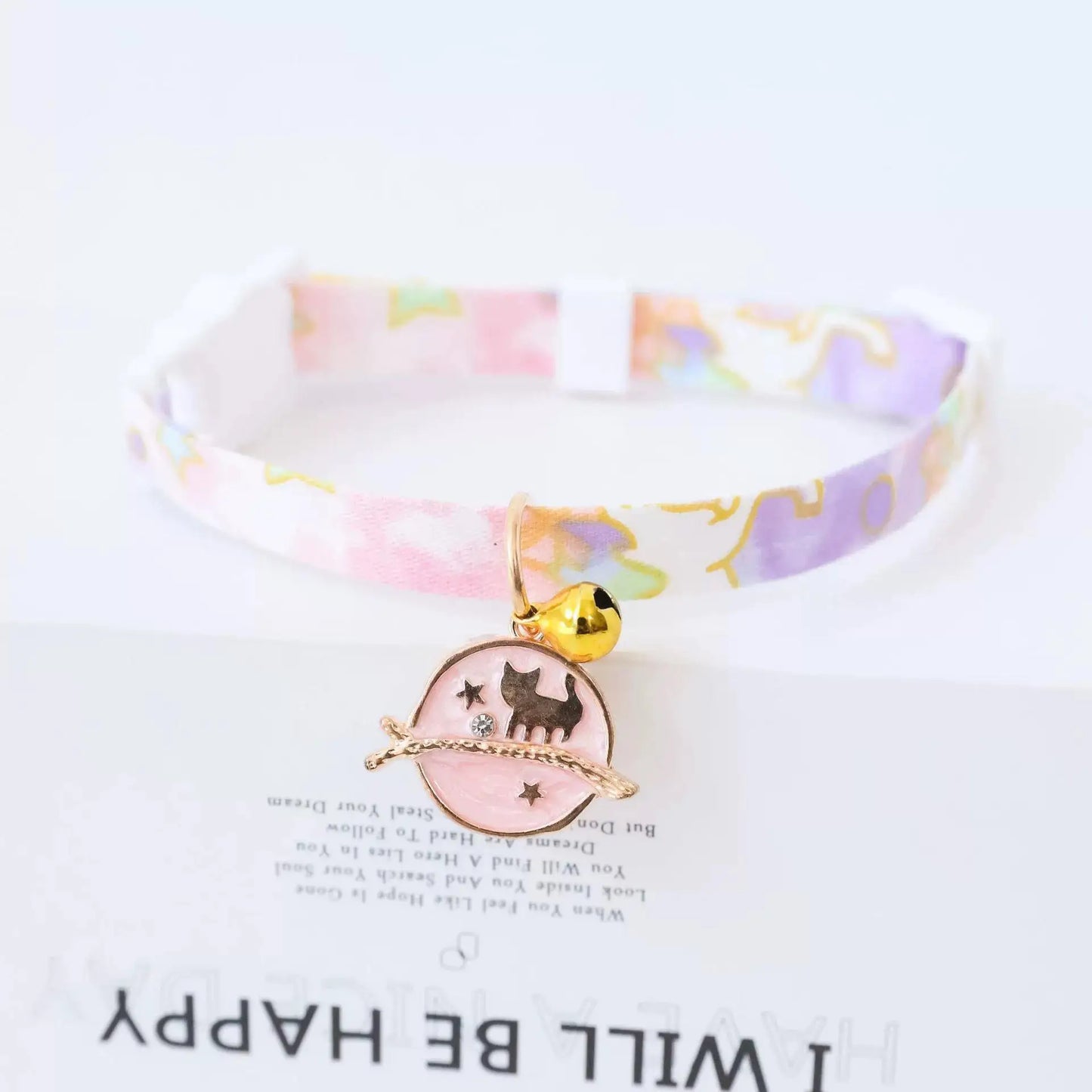 ins styal Pet Collar Safety moon Tie Adjustable Neck Strap