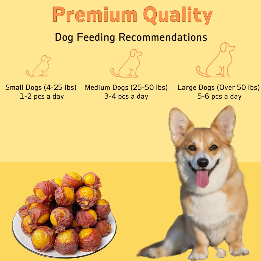 Duck Wrapped Egg Yolk Dog Chews