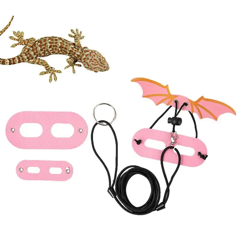 Leopard Gecko Leash Leather Wing Harness