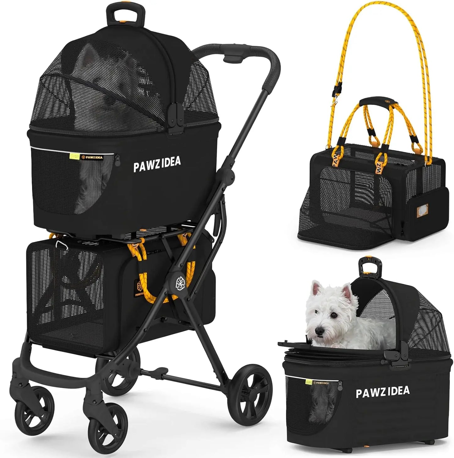 PAWZIDEA Double Pet Stroller for 2 Small or Medium pet