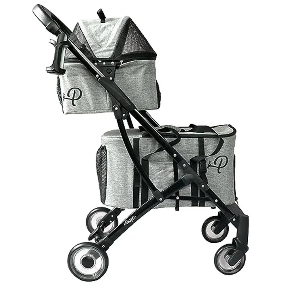 Double Decker Pet Stroller Dual Portable Washable Pads