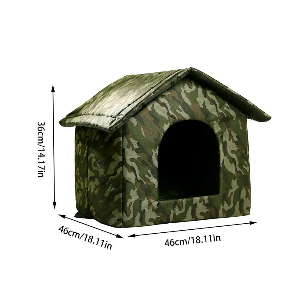 Outdoor Pet Bed Waterproof Roof Thickened Cold-Proof Nest