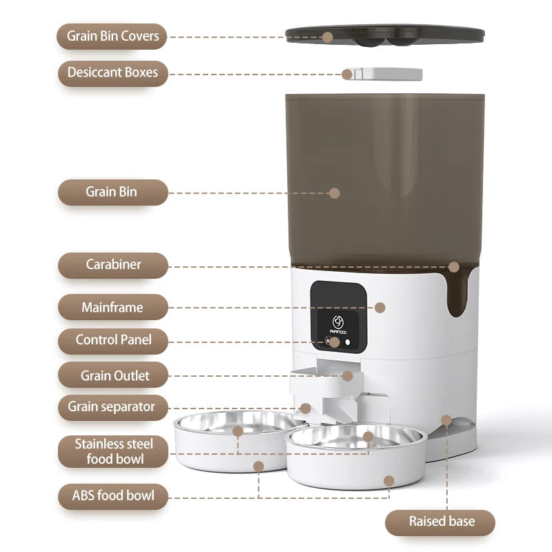 PAPIFEED cat double bowl automatic feeder