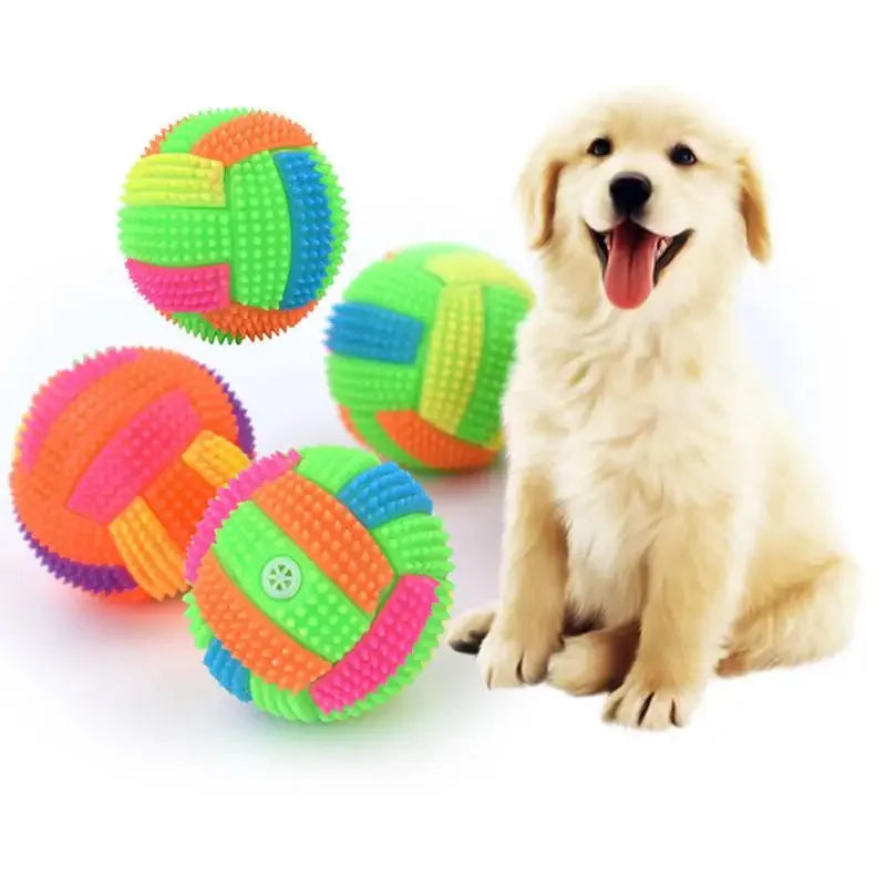 Dogs Squeaky Ball Toys Small Rubber Balls Dog Squeaky