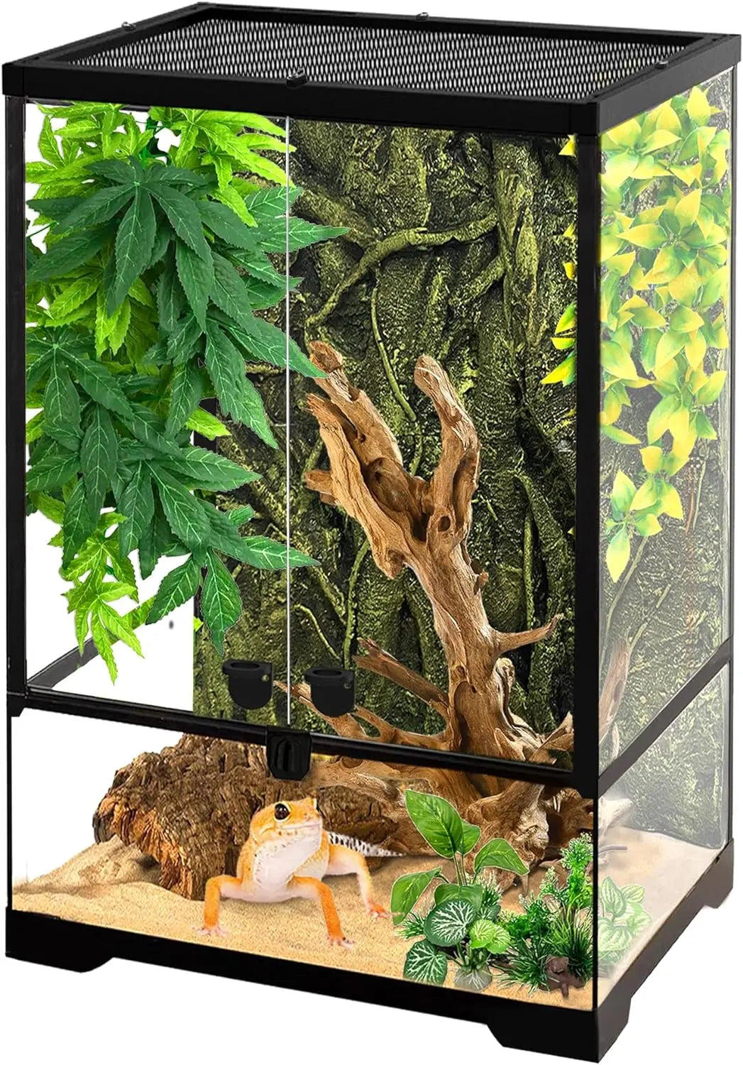 43 Gallon Professional Glass Terrarium 24"x18"x24" Durable Reptile Habitat