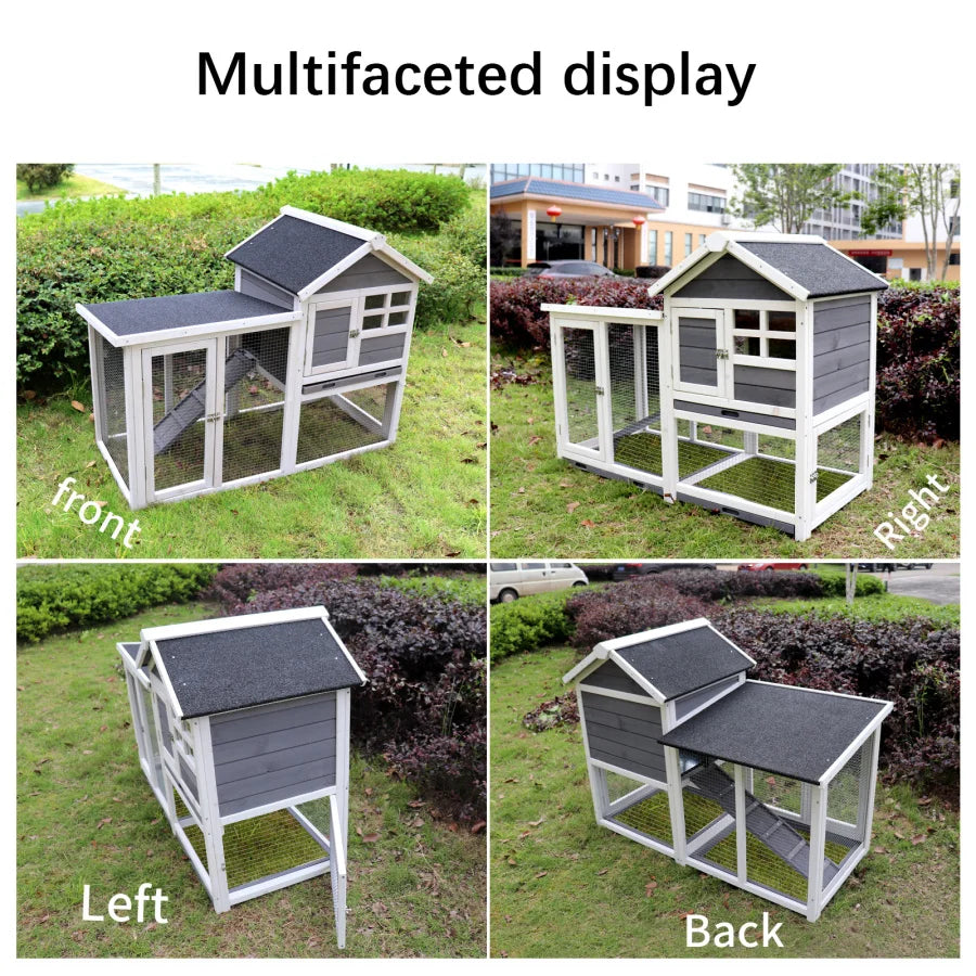 Wooden Chicken Coop Hen House Rabbit home