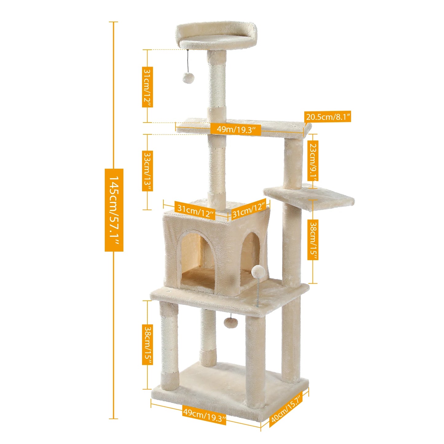 Cat Climbing Frame Scratching Post Tree