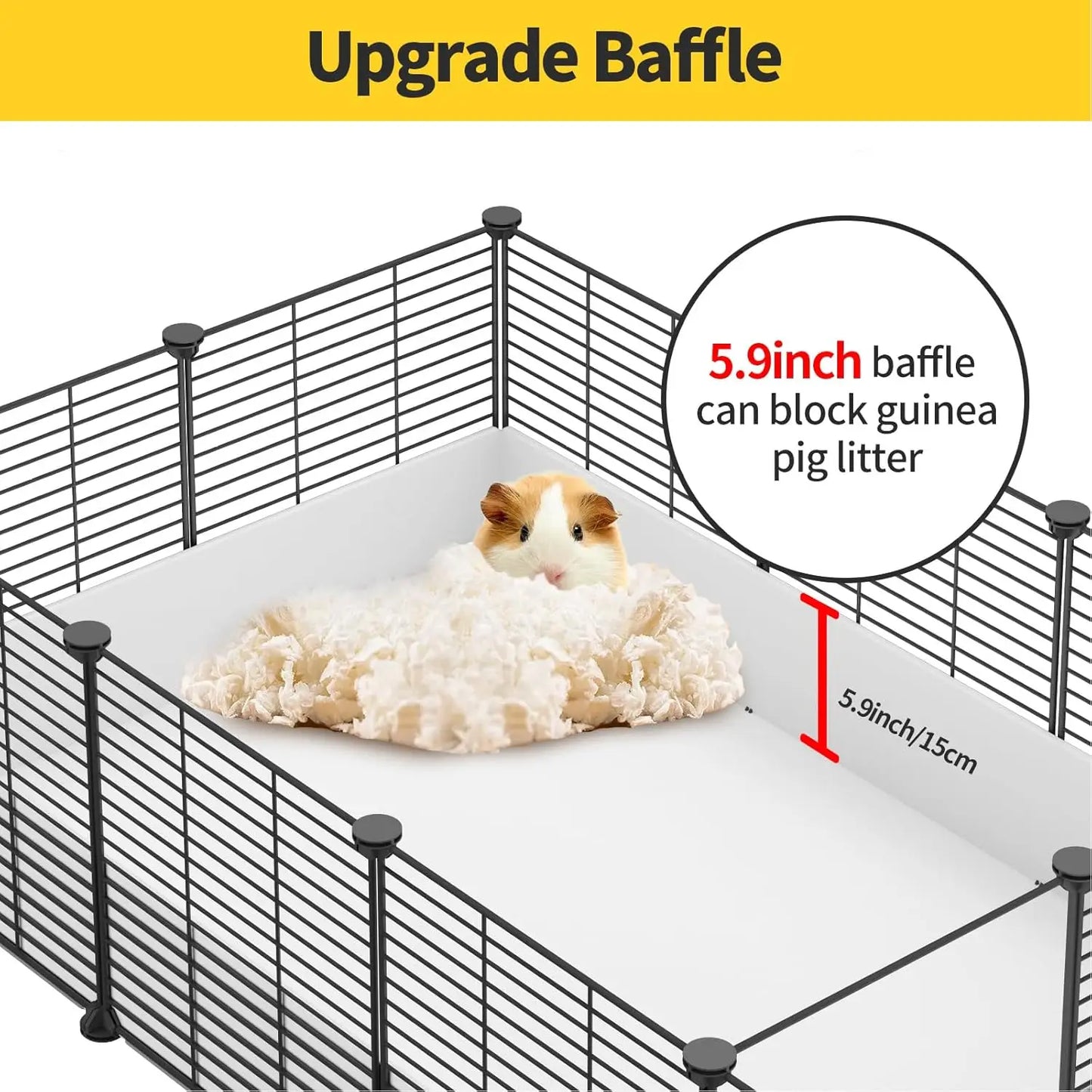Guinea Pig Cage Indoor Habitat Cage with Plastic Bottom Playpen
