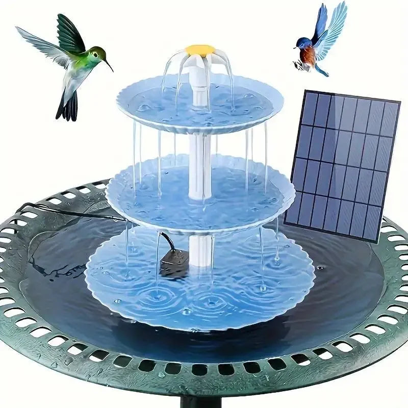 Solar Bird Bath Water Fountain Garden Decoration