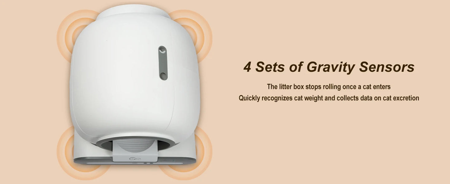 DOEL Automatic Cat Litter Box Self Cleaning with App Control