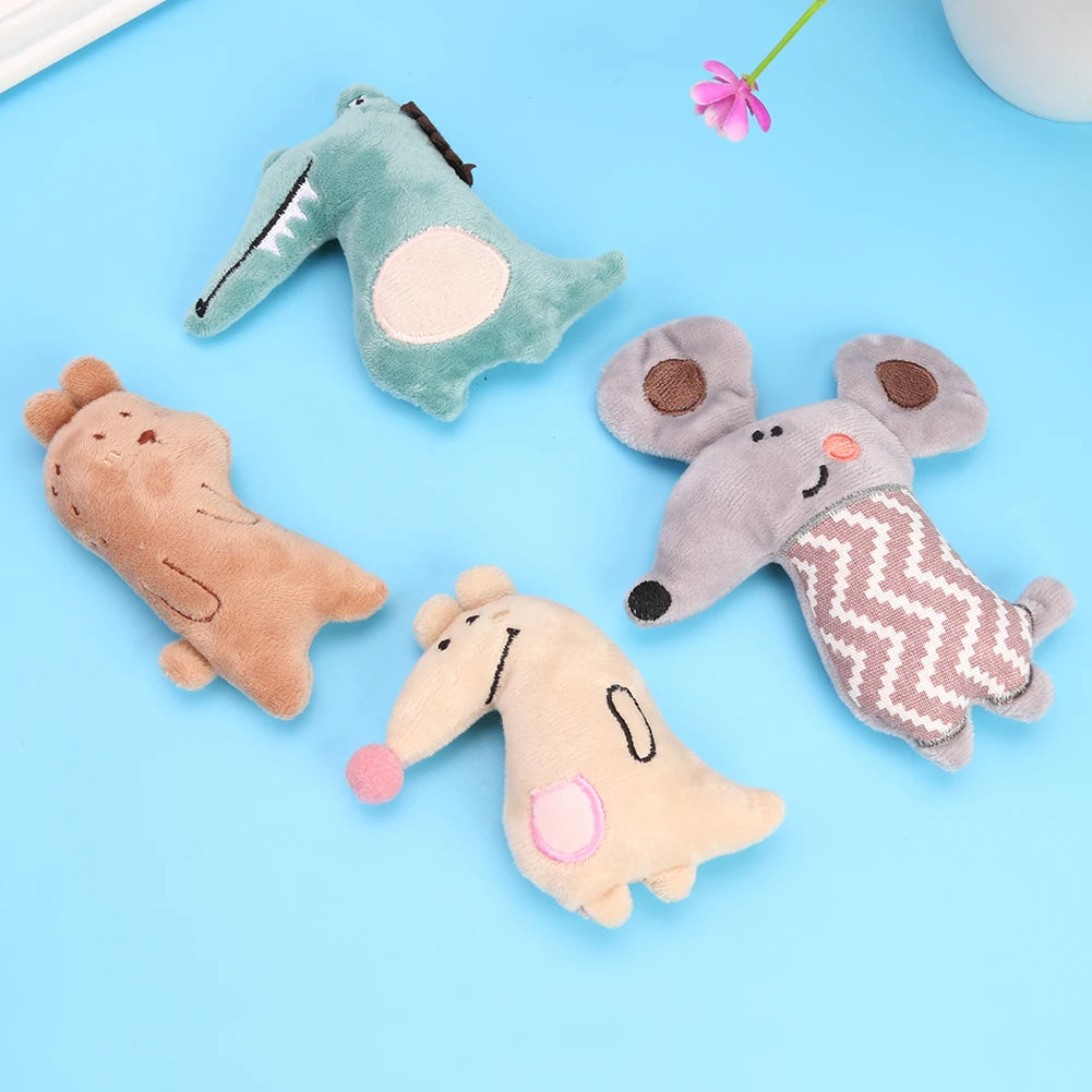 Teeth Grinding Catnip Toys Interactive Plush Cat Toy