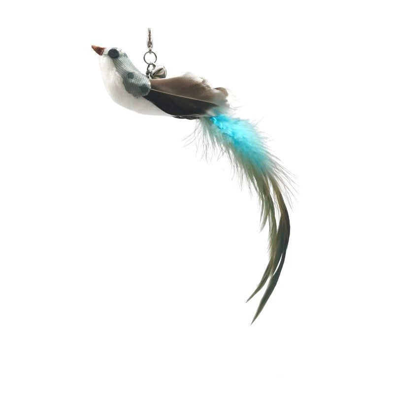 Simulation Bird Cat Toy Feather Bird with Bell