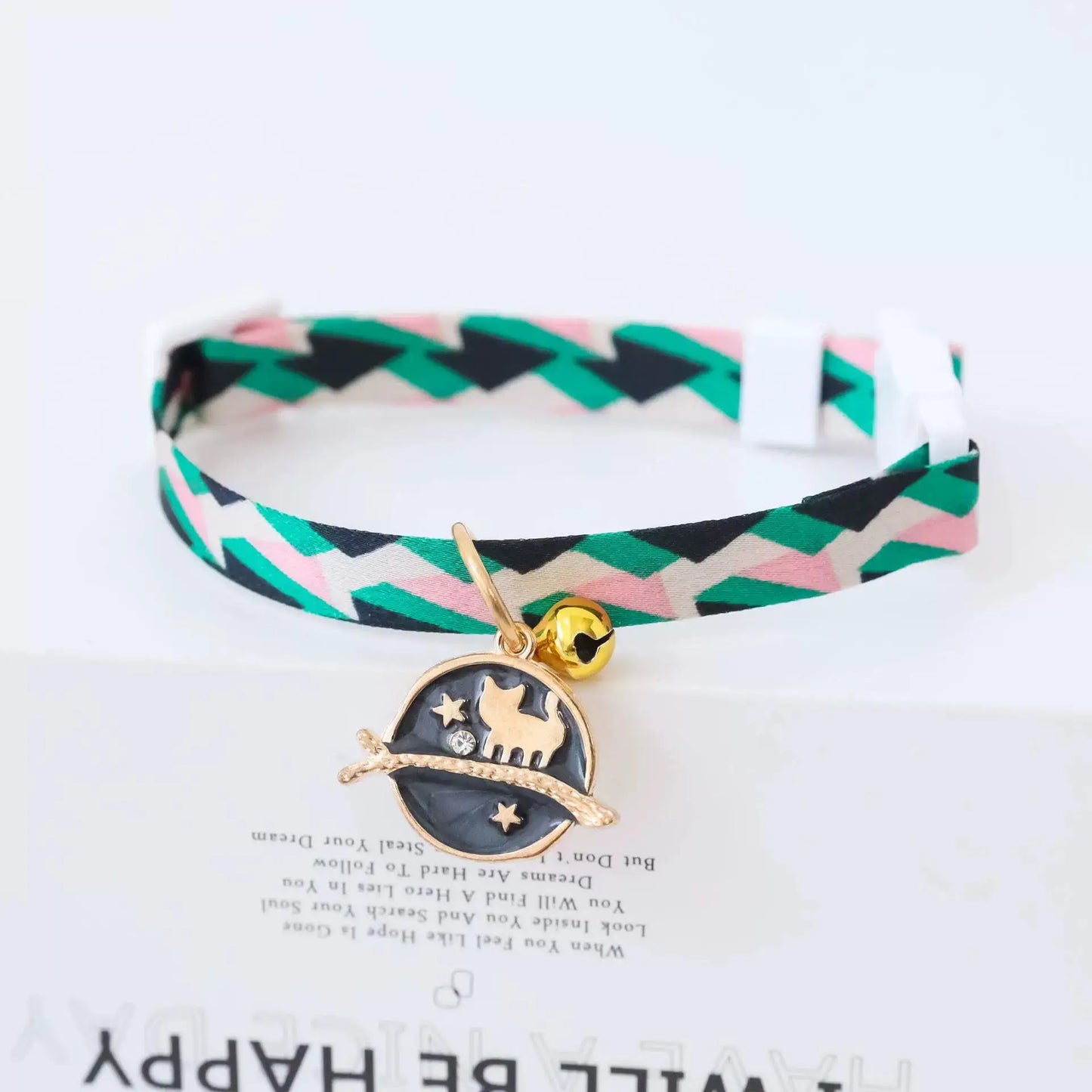 ins styal Pet Collar Safety moon Tie Adjustable Neck Strap