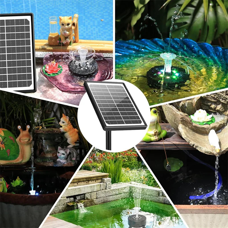 10W Rechargeable Solar Fountain Pump with Remote Control