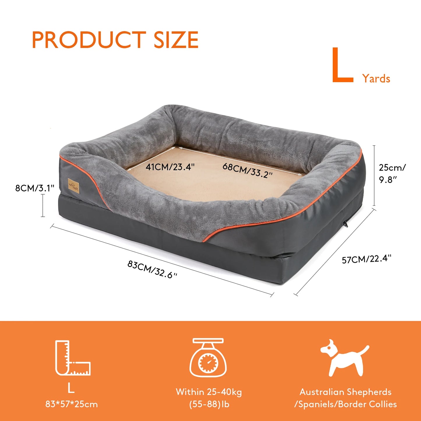 Dog Bed Super Soft Orthopedic Foam Pet Bed