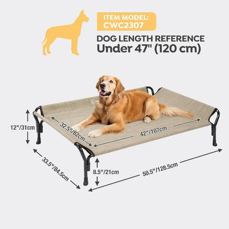 Guardrail Elevated Dog Bed Washable & Breathable Teslin Mesh