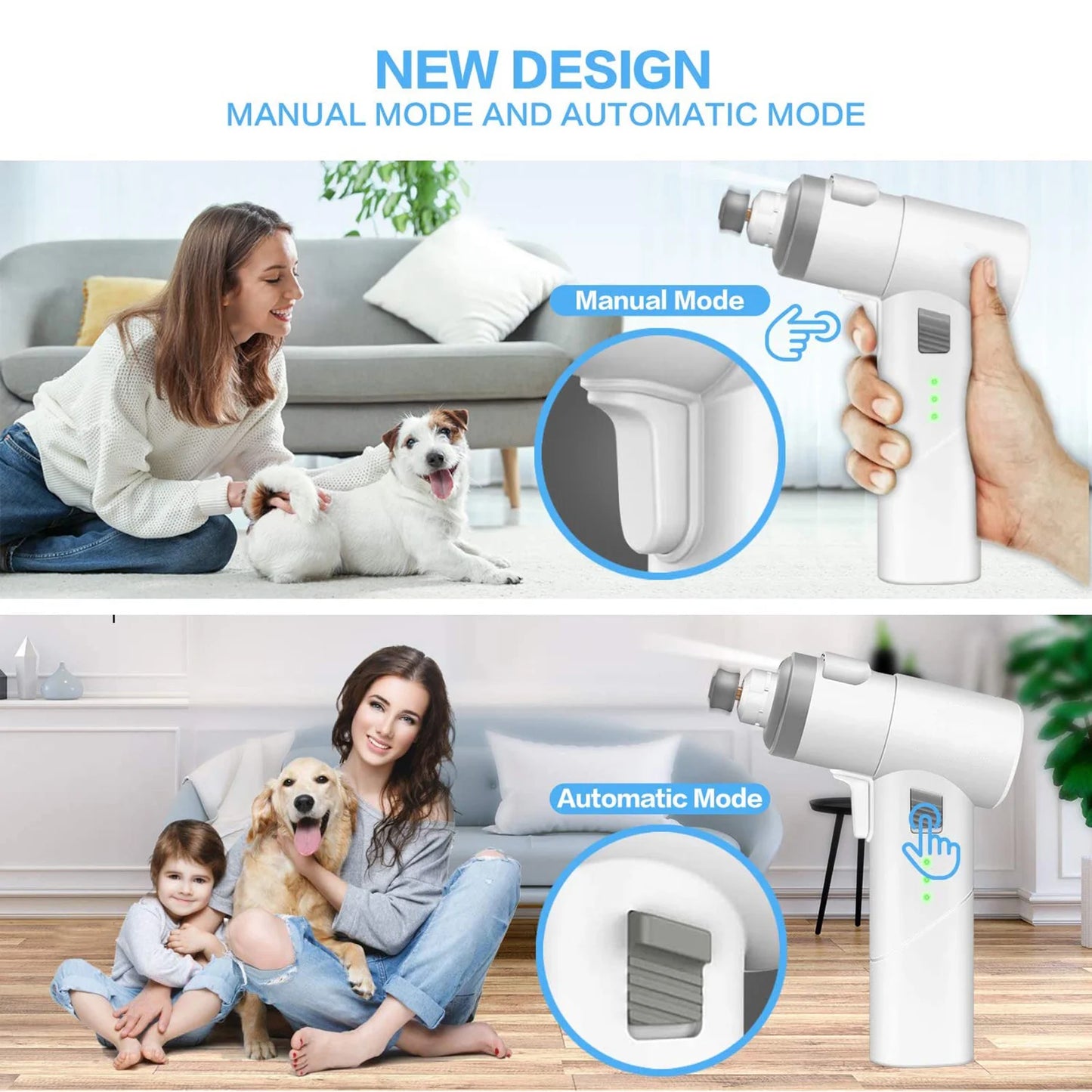 Dog Nail Grinder with LED Light Rechargeable