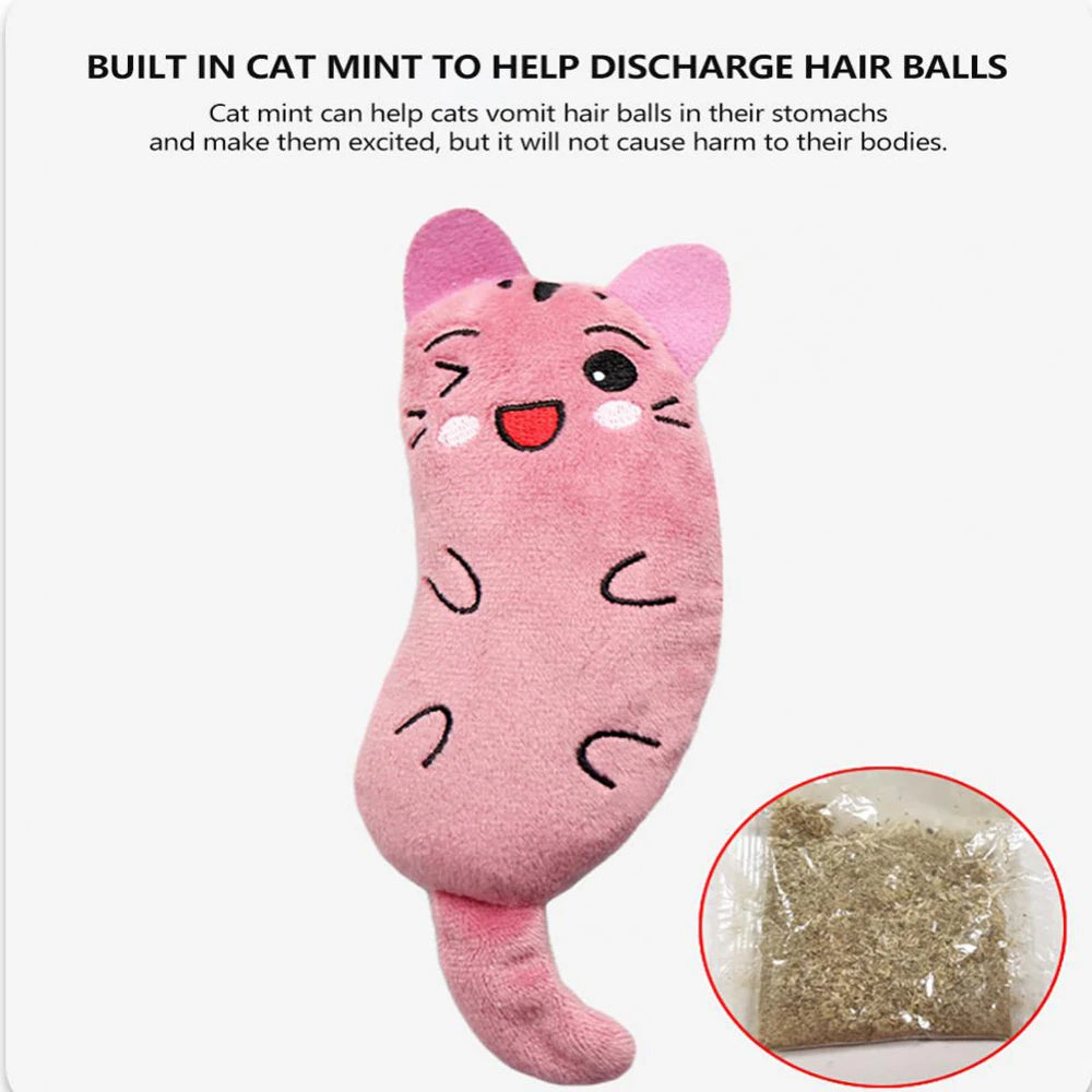 Cat Interactive Plush Cat Toy Chewing Squeaky Toy