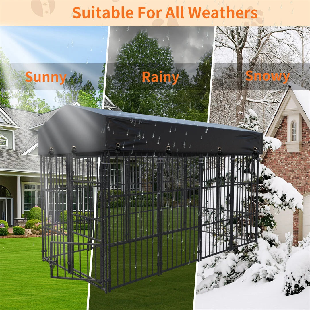 64.9” Heavy Duty Dog Kennel Welded Metal Playpen