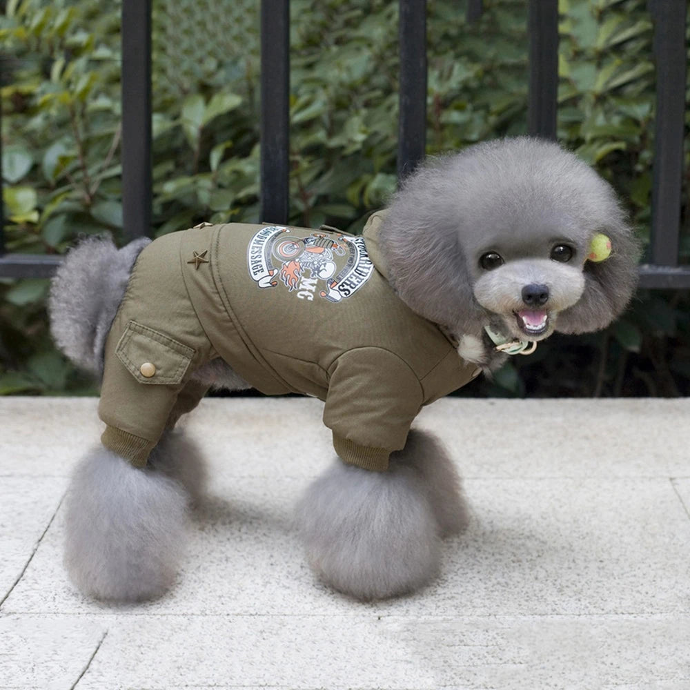 Winter Pet Clothes Warm Dog Hooded Jacket