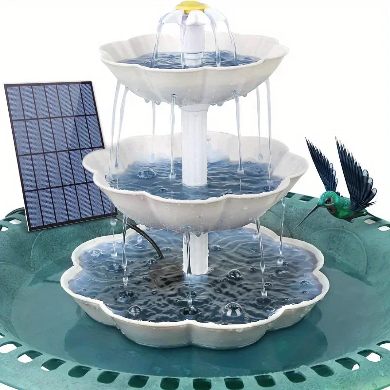 Solar Bird Bath Water Fountain Garden Decoration