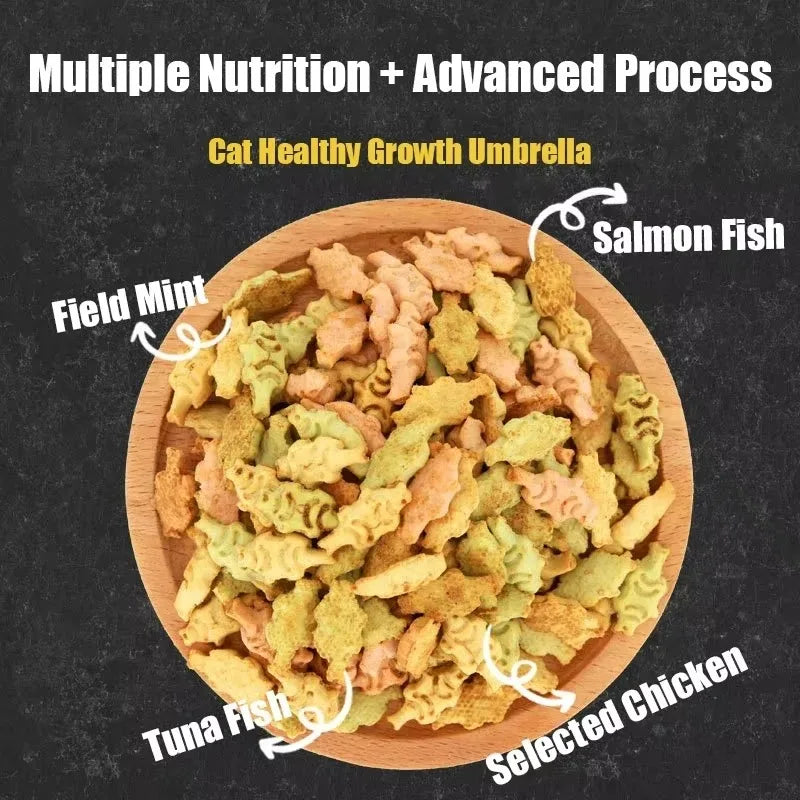 Cat Biscuits Salmon Snacks Multiplicity Nutrition Health