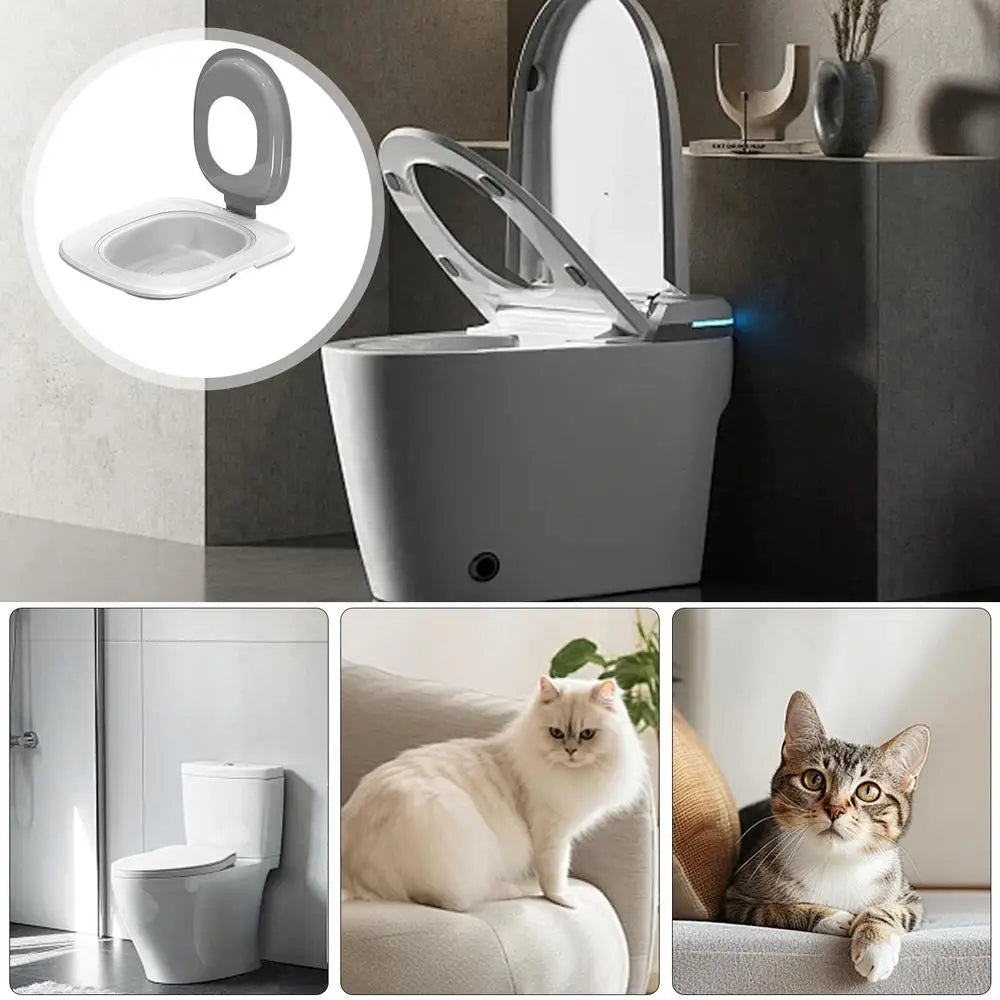Portable Litter Tray Toilet Training Kitten Potty System Reusable Toilet