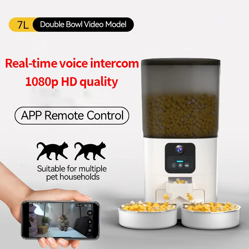 PAPIFEED cat double bowl automatic feeder