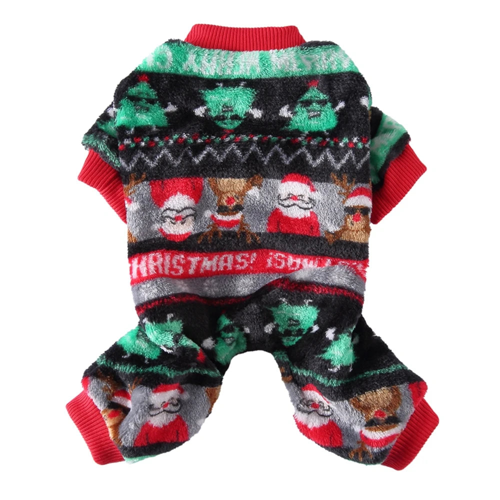 Warm Dog Pajamas Clothes Ladybug Penguin Pattern Clothes