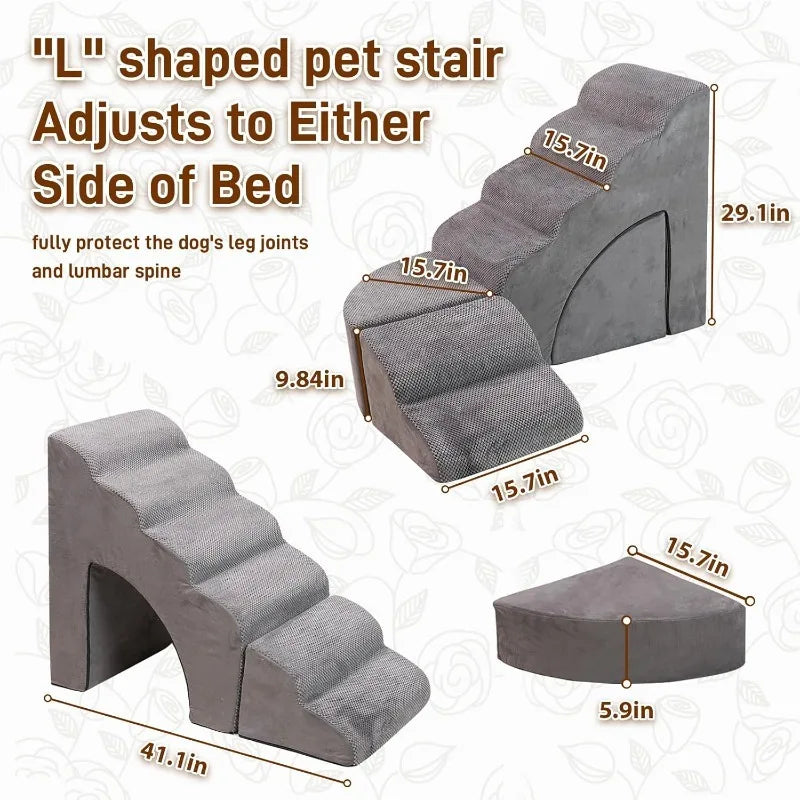 Foam Dog Stairs & Steps Ramps for Small Dogs or Older Dogs/Cats
