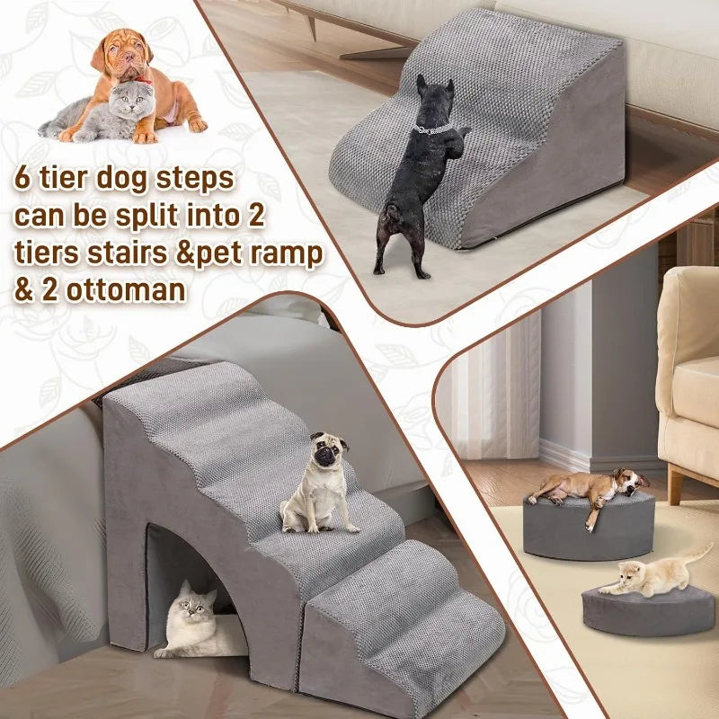 Foam Dog Stairs & Steps Ramps for Small Dogs or Older Dogs/Cats