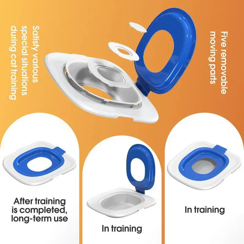 Portable Litter Tray Toilet Training Kitten Potty System Reusable Toilet