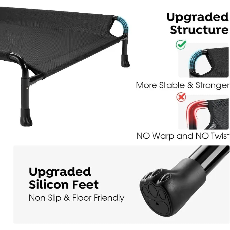 Cooling Elevated Dog Bed Non-Slip Feet