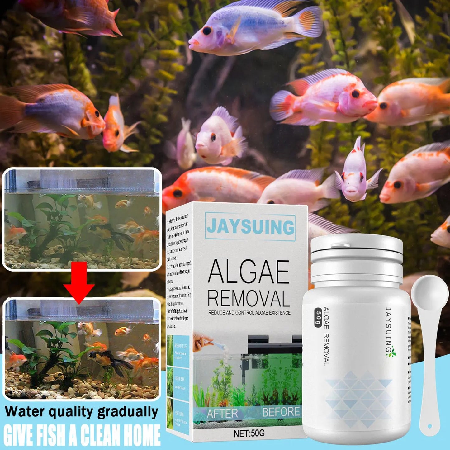Algae Removal Pond Cleaner High Efficient Algae Repellents