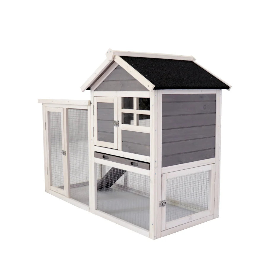Wooden Chicken Coop Hen House Rabbit home