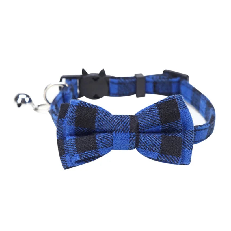 Christmas Dog Or Cat Collar Big Bowknot Holiday Tie Adjustable Neck Strap