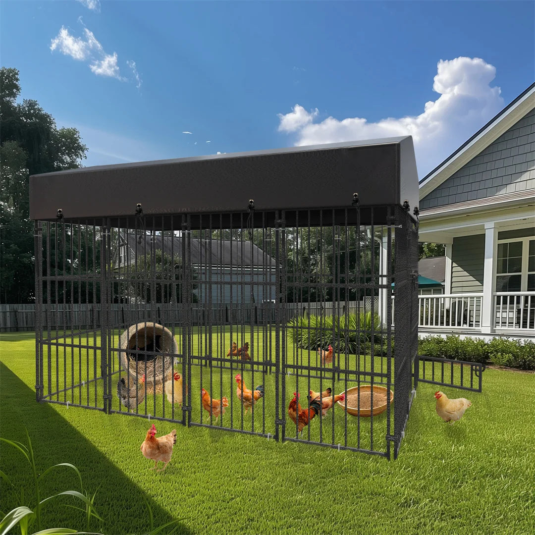 64.9” Heavy Duty Dog Kennel Welded Metal Playpen