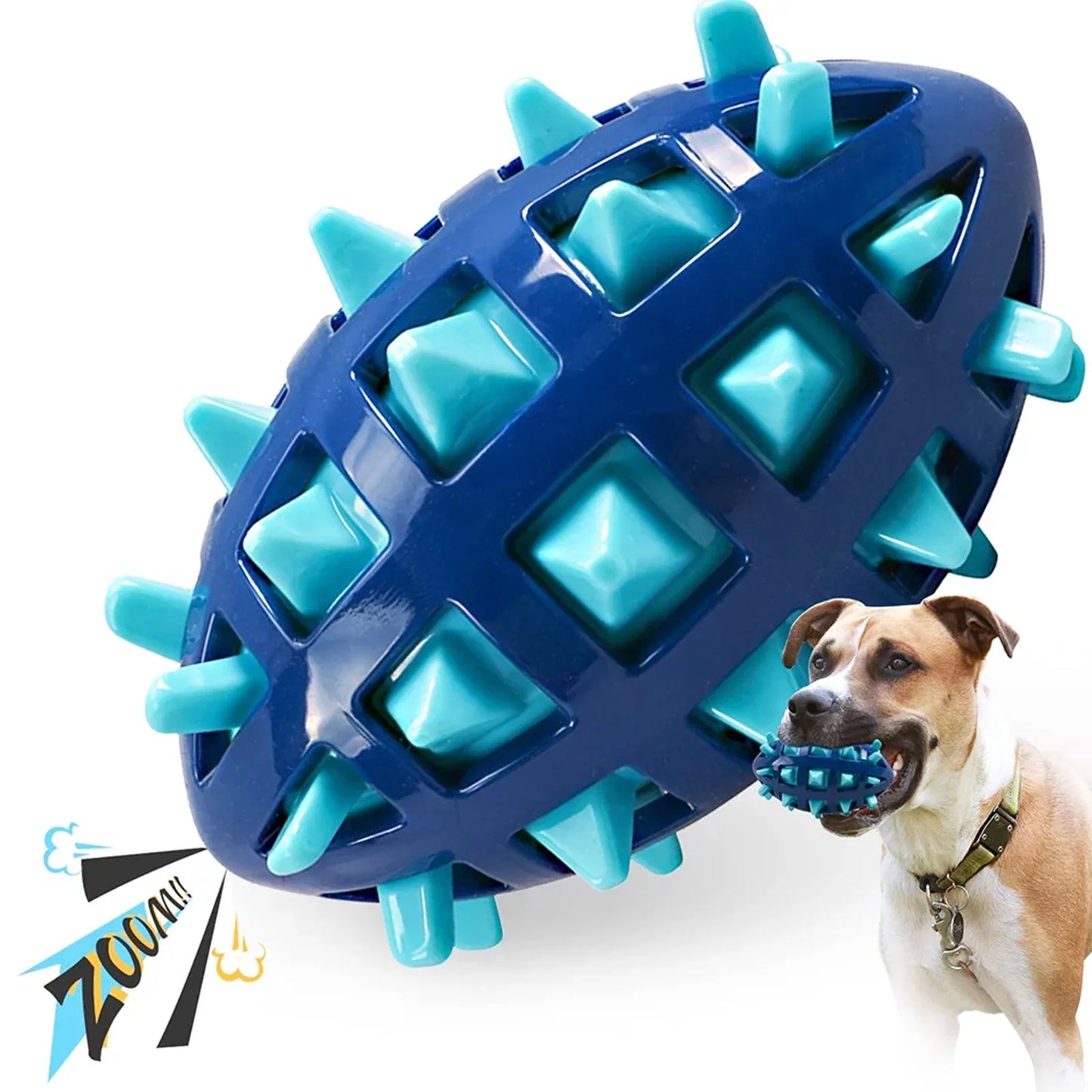 Squeaky Dog Toys For Aggressive Chewers Rubber Chew Ball With Squeaker