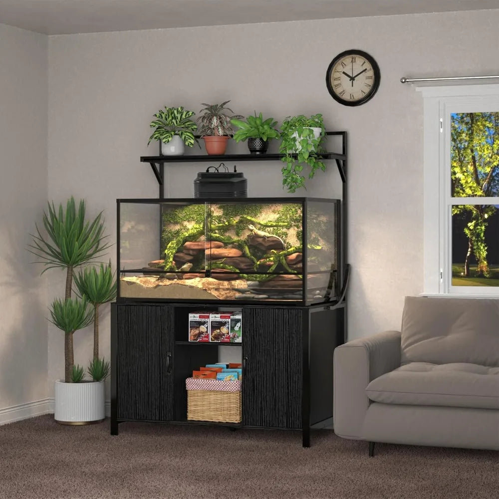 Reptile Tank Stand Stand with Cabinet