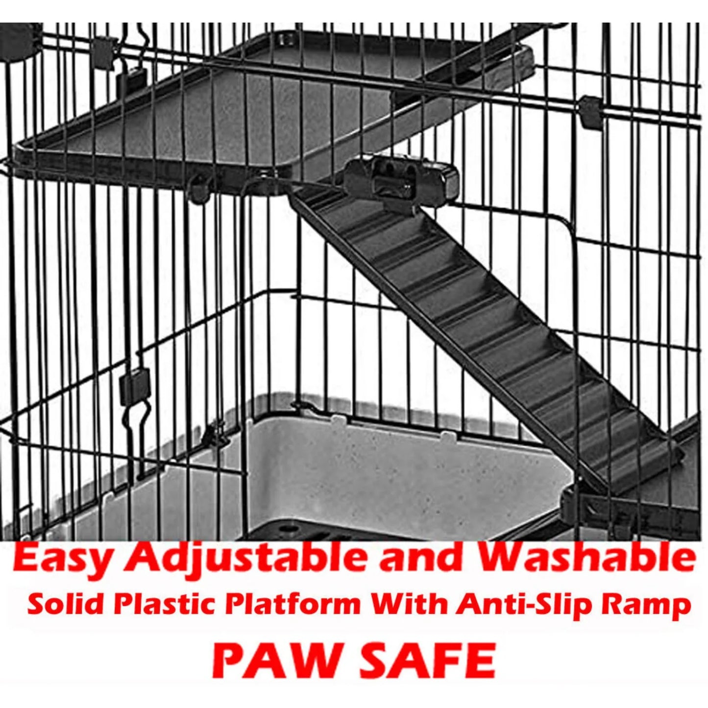 Indoor 2-Floors small pets Rolling Cage Hutch House