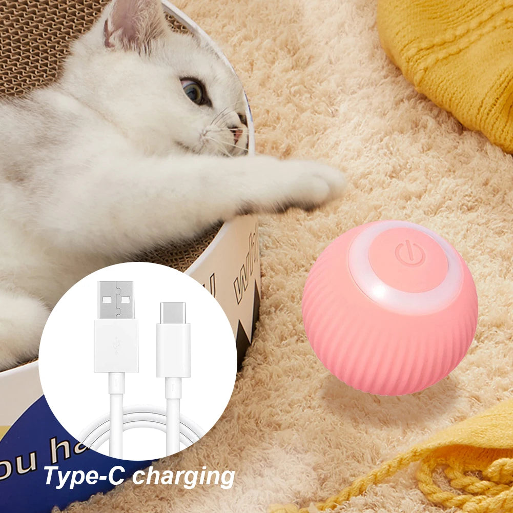 Smart Rolling Ball Cat Toy Electric Automatic Cat Toys Interactive for Cats Training Self-Moving Kitten Toys Pet Accessories