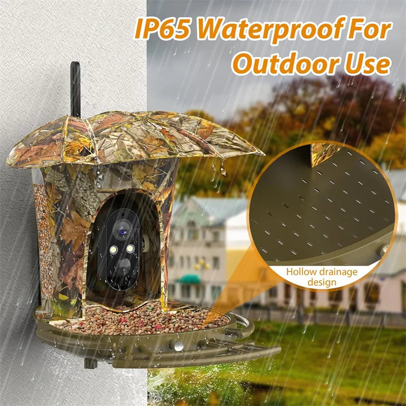 Smart Bird Feeder Camera Solar Powered