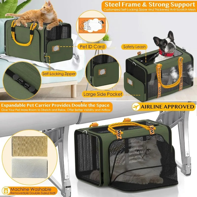 PAWZIDEA Double Pet Stroller for 2 Small or Medium pet