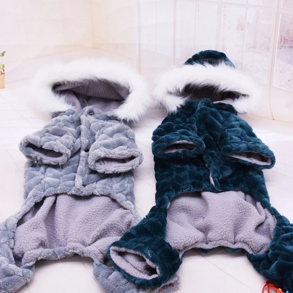 Winter Dog Clothes Warm Pet Jacket Letter Printing