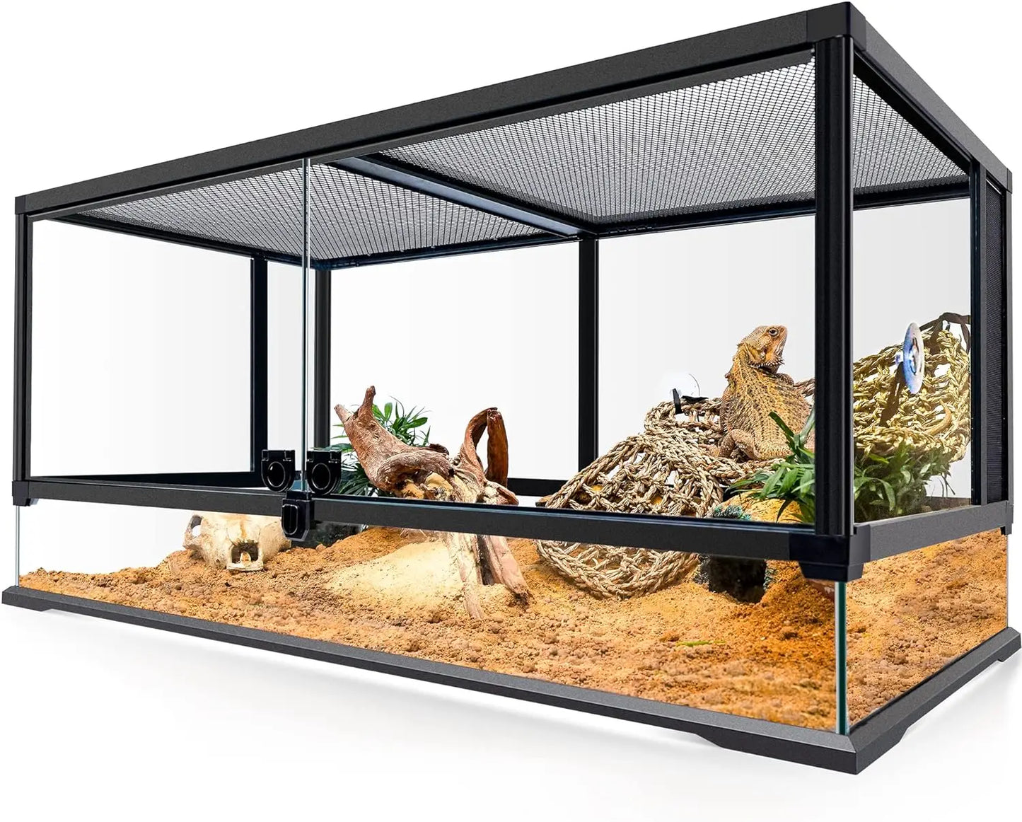 43 Gallon Professional Glass Terrarium 24"x18"x24" Durable Reptile Habitat
