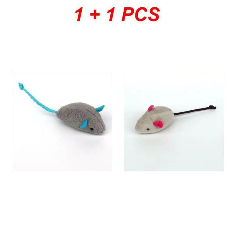 1~40PCS Pet Toy Catnip Mice Plush Mouse Cat Toy